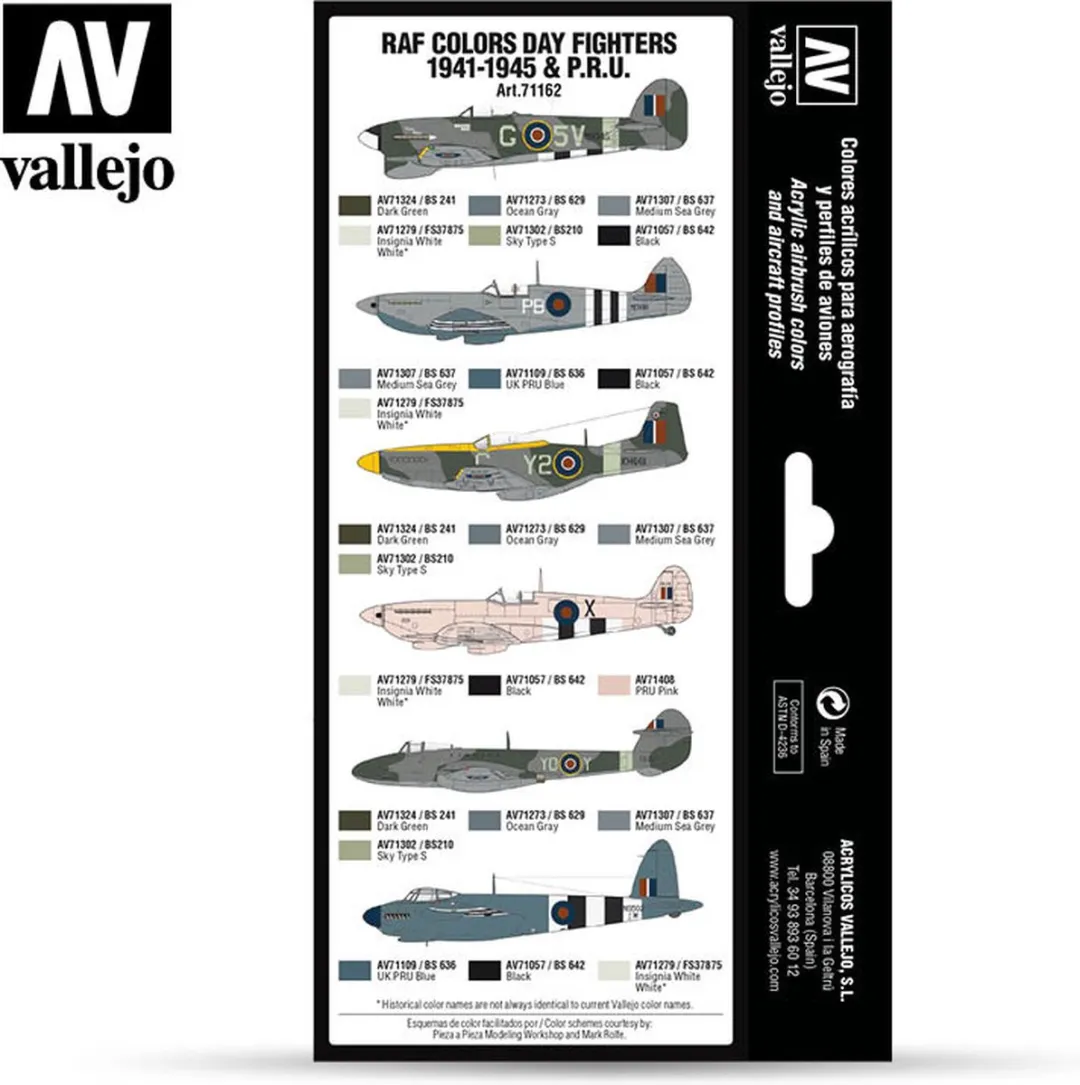 Vallejo Model Air WWII RAF Day Fighters 8x17ml