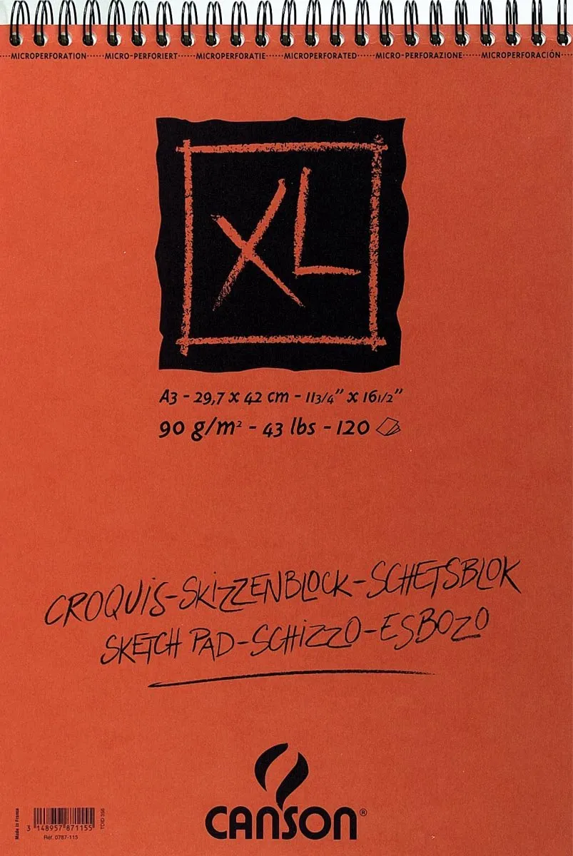 Canson XL Croquis Schetsblok A3 120 Vel - Oranje