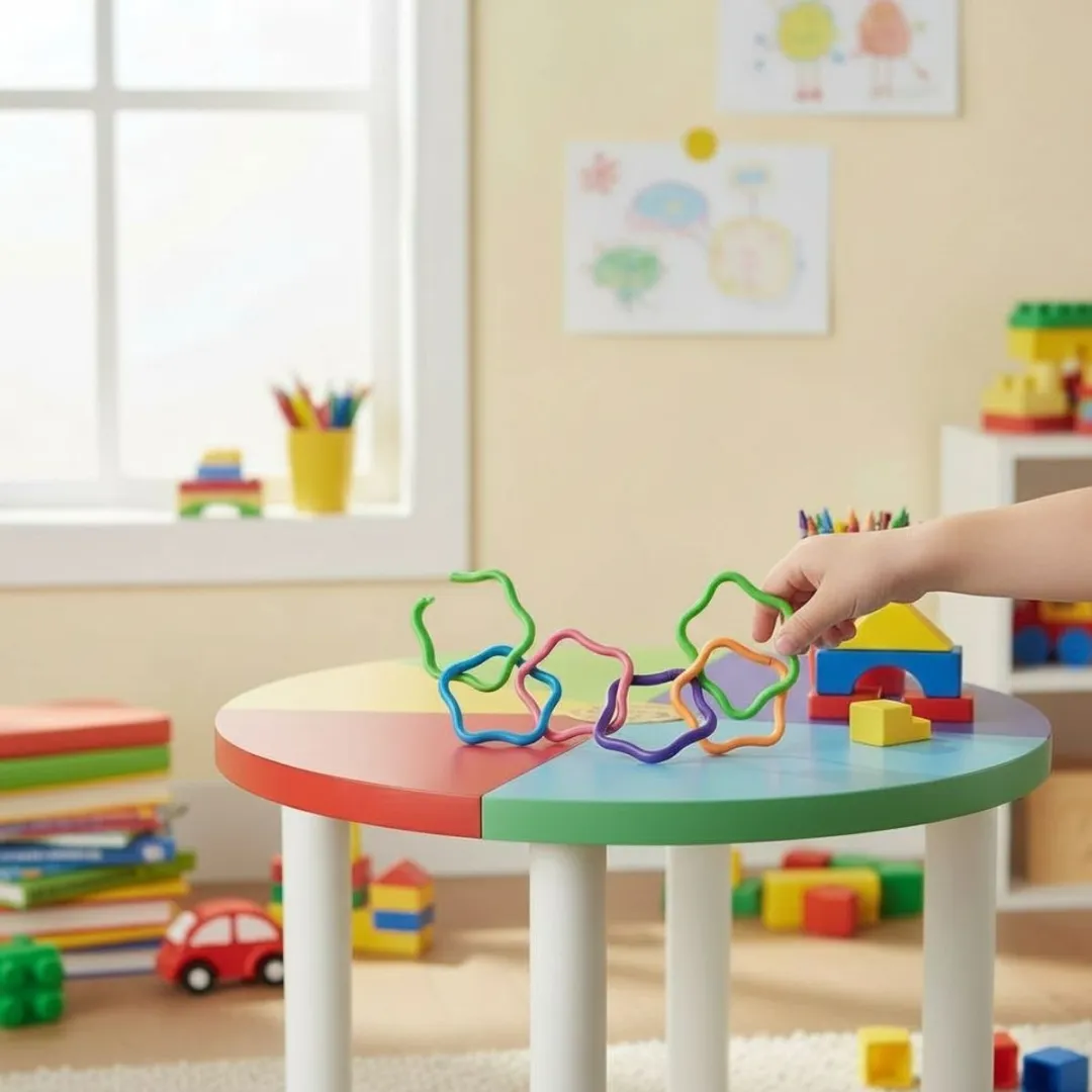 Eddy Toys Kettingpuzzel Set - 6 Stuks Multicolor