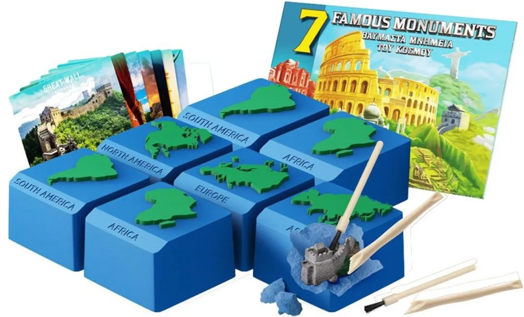 Luna Toys Excavatie Set 7 Wereldwonderen - Multicolor