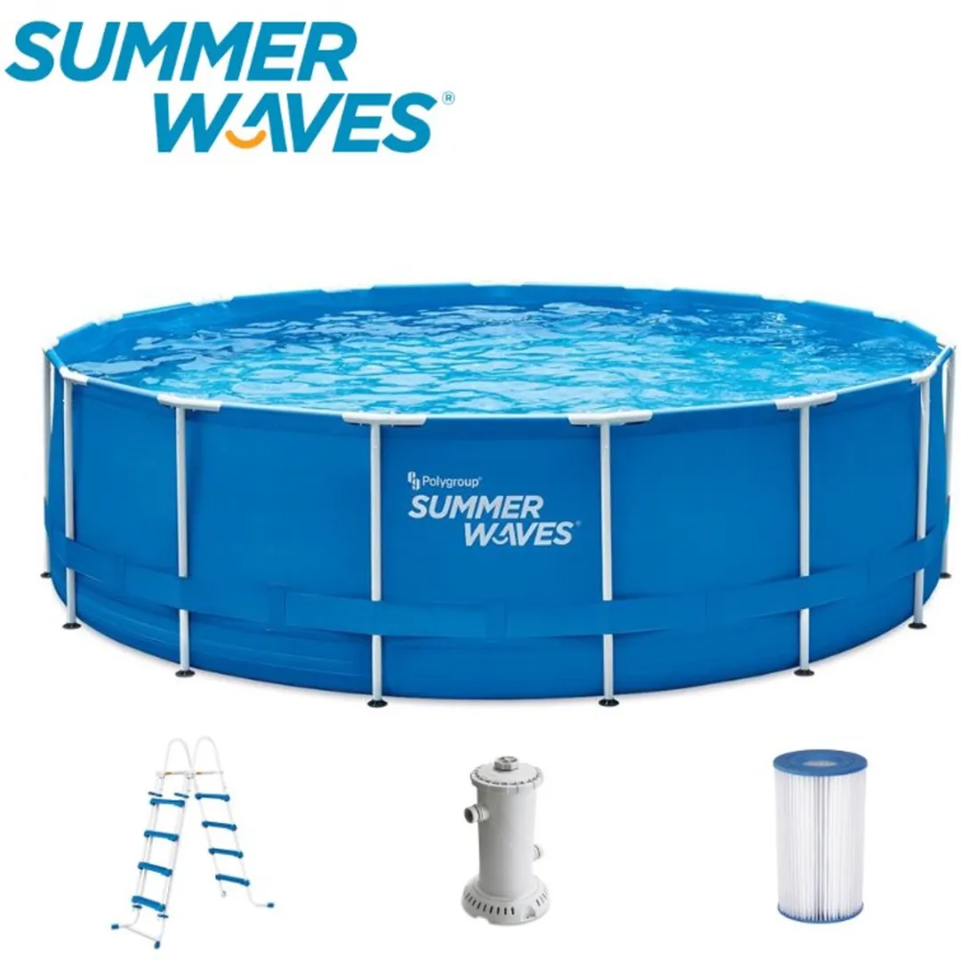 Summer Waves Zwembad 457cm Blauw