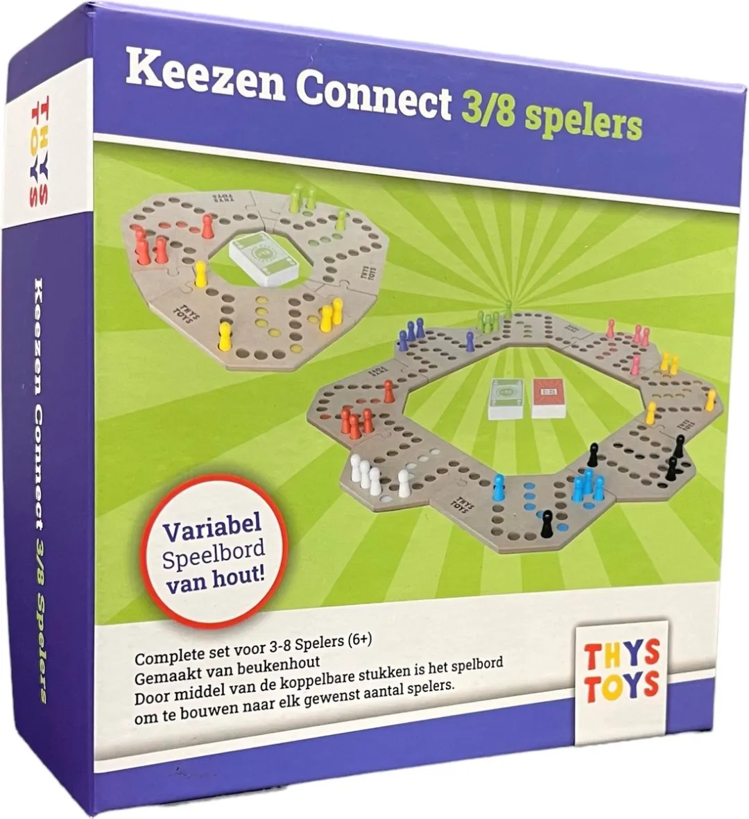 ThysToys Keezen Connect Deluxe Bordspel - 3-8 Spelers