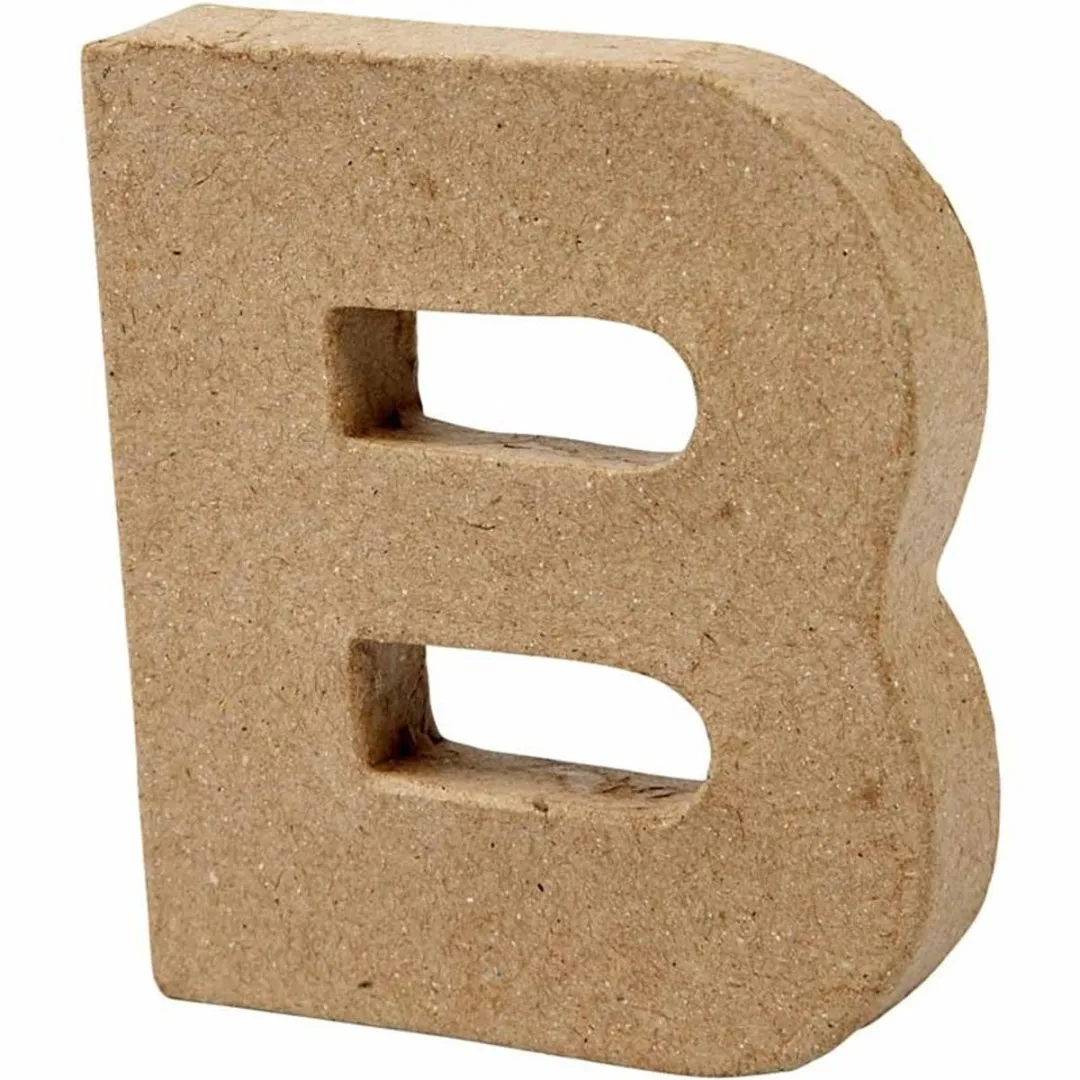 Creativ Company Letter B Papier-mâché 10cm - Bruin