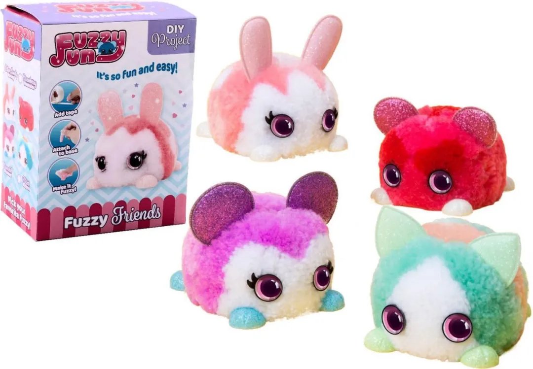 Johntoy Fuzzy Fun Dieren Medium - Assorti