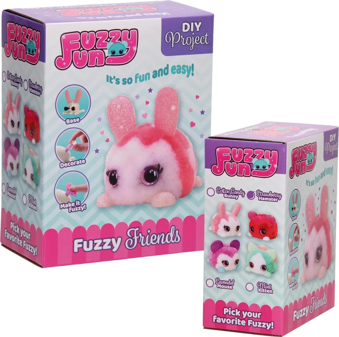 Johntoy Fuzzy Fun Dieren Medium - Assorti
