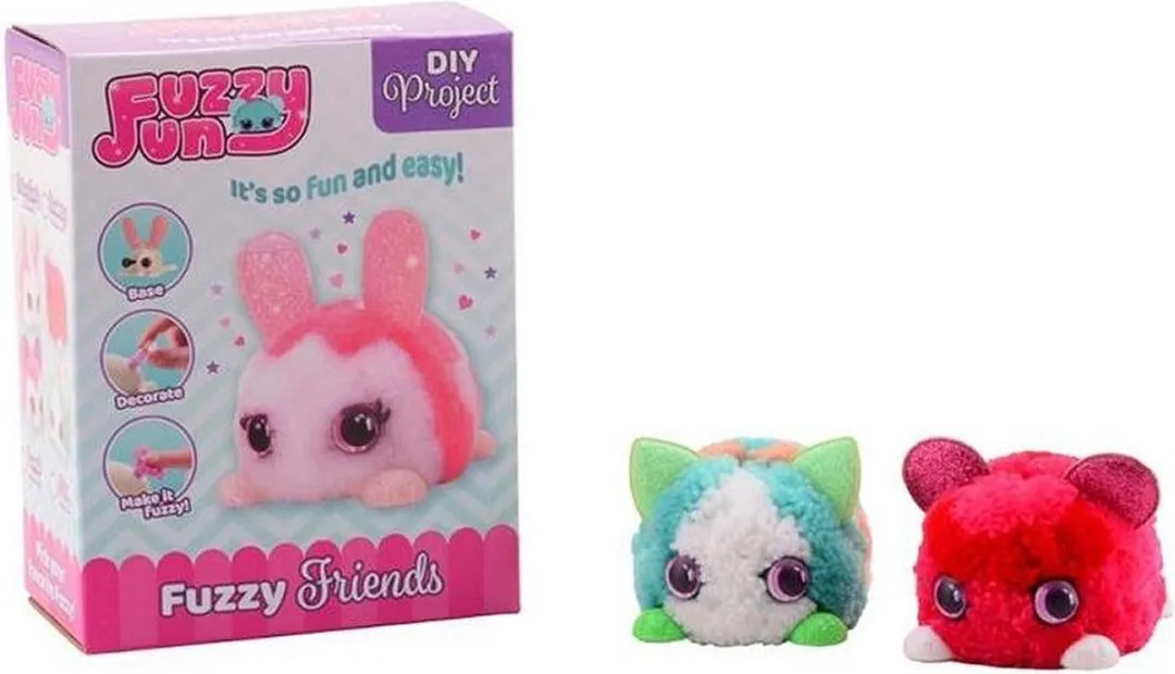 Johntoy Fuzzy Fun Dieren Medium - Assorti