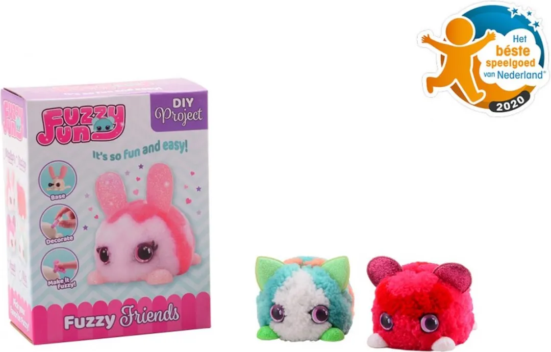 Johntoy Fuzzy Fun Dieren Medium