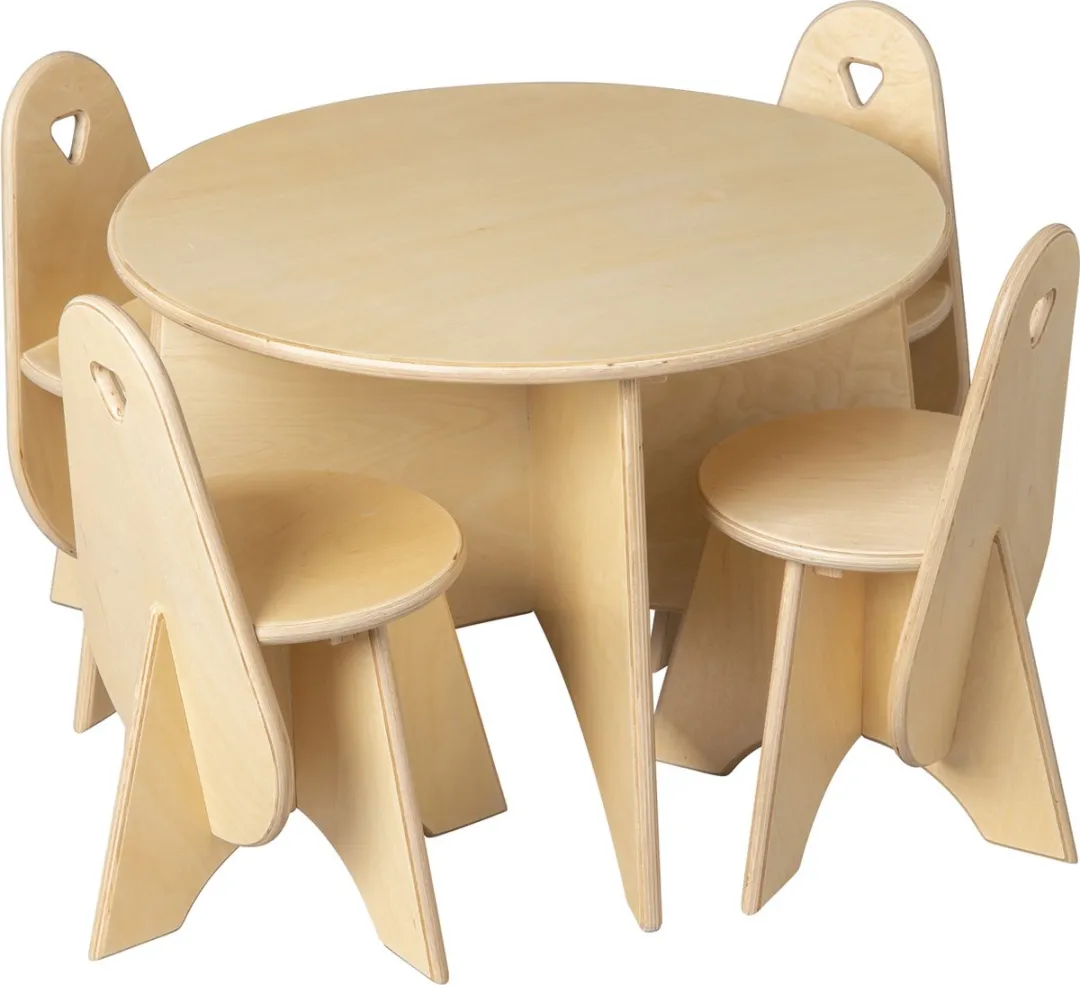 Van Dijk Toys Ronde Tafel 497 Poppenhuis - Ø75cm H54cm - Beige