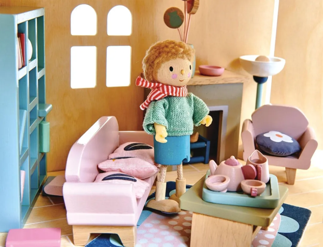 Tender Leaf Toys Poppenhuis Meubeltjes Woonkamer - Multicolor