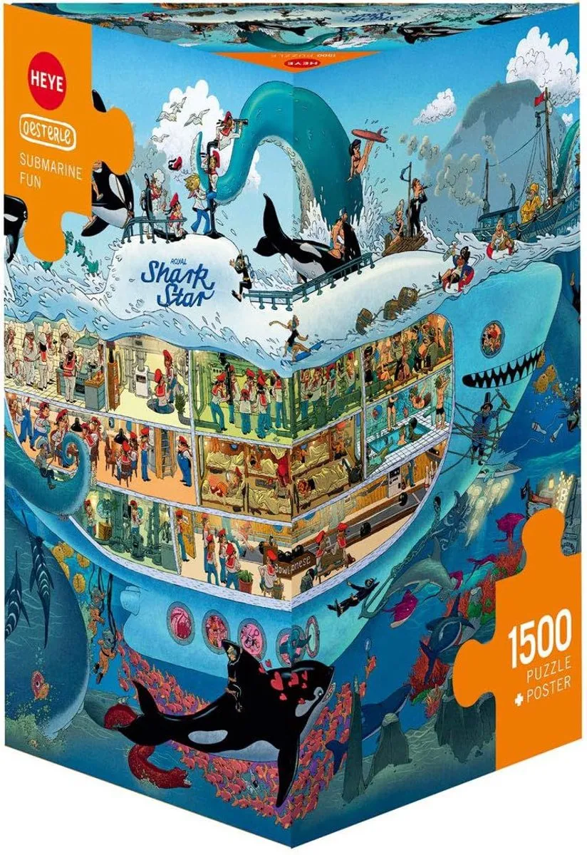 Heye Puzzle 1500 Stuks Szalona Podwodna - Multicolor