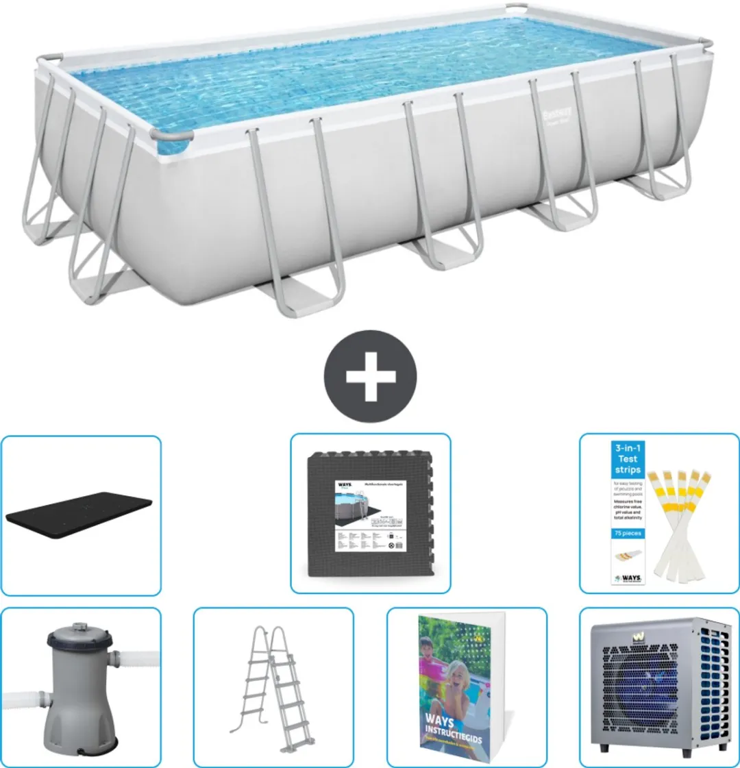 Bestway Power Steel Zwembad 488x244x122cm