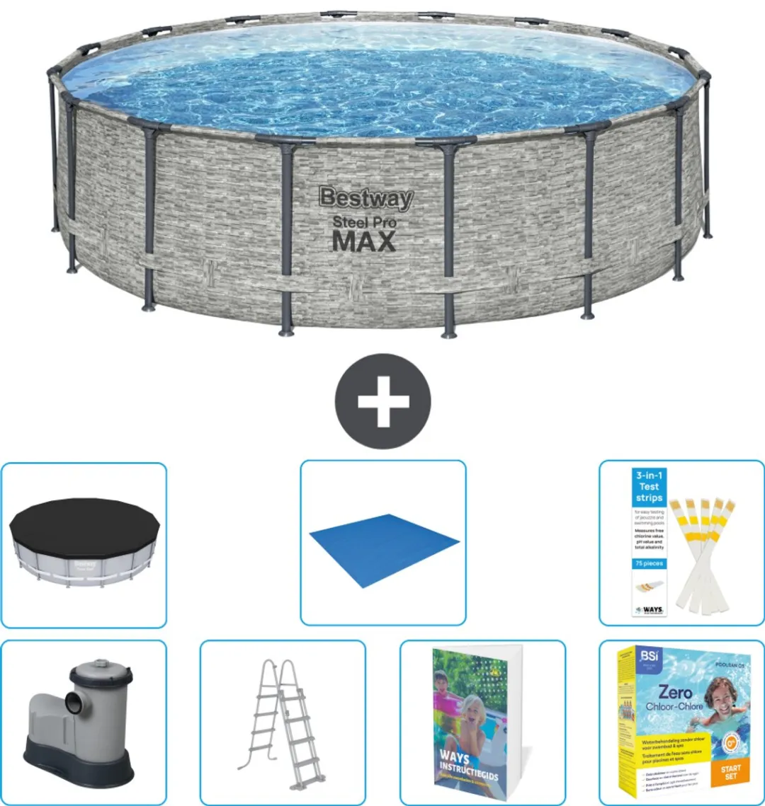 Bestway Steel Pro MAX Zwembad 488x122cm