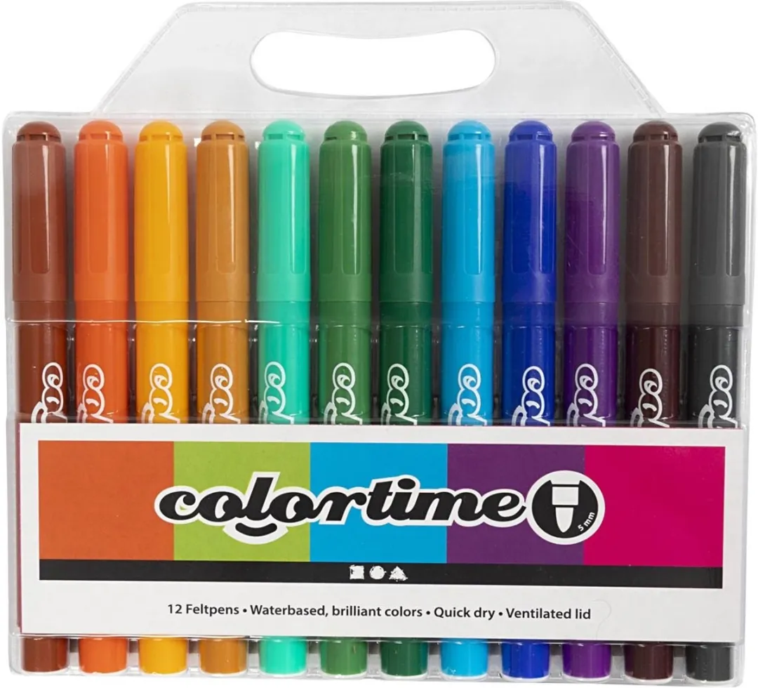 Colortime Stiften 5mm - Multicolor - 12 Stuks