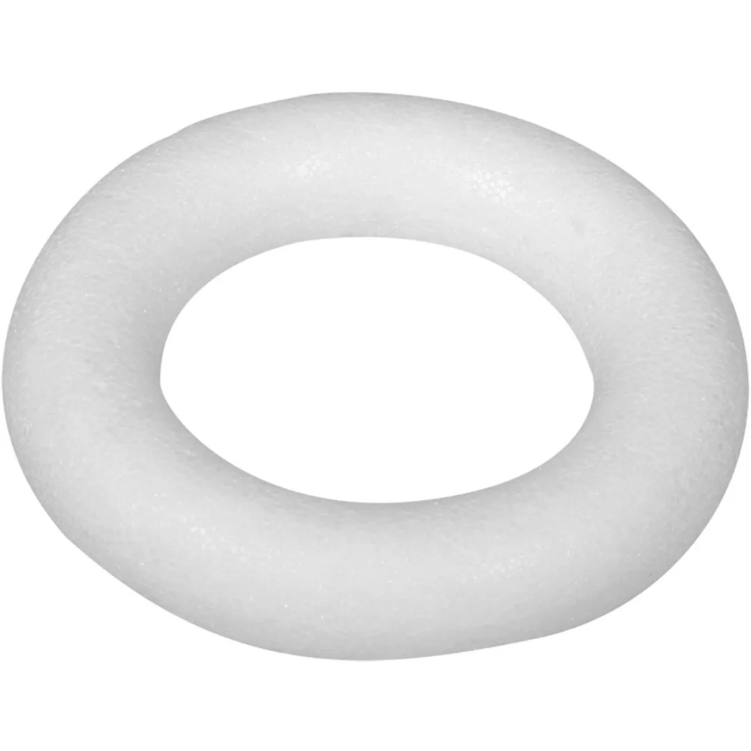 Rayher Hobby Piepschuim Platte Ringen - 3 Stuks - Ivoorwit