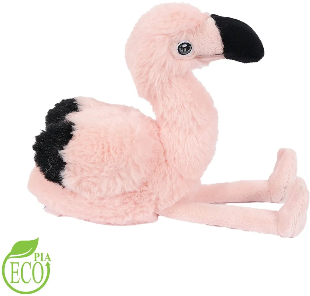 PIA Soft Toys Pluche Flamingo Knuffel 15cm - Roze/Zwart