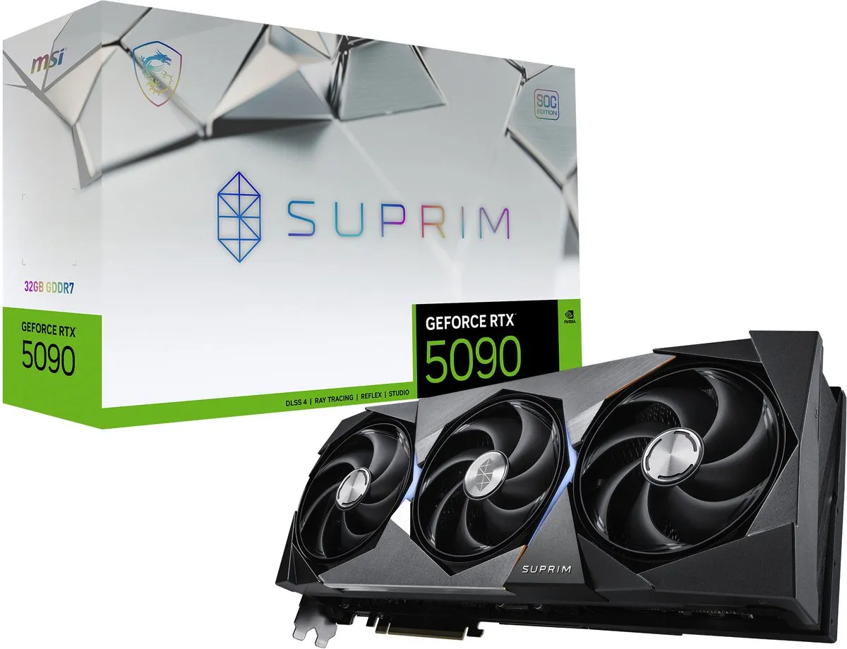 MSI GeForce RTX 5090 SUPRIM SOC Videokaart 32GB