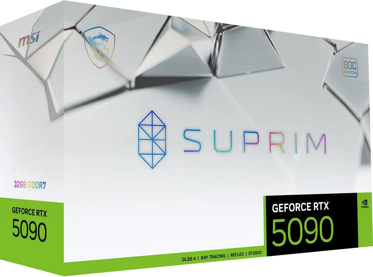 MSI GeForce RTX 5090 SUPRIM SOC Videokaart 32GB