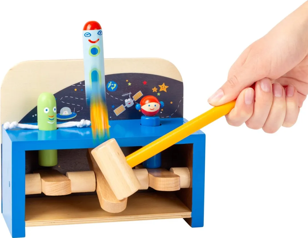 Small Foot Houten Hamerbank Ruimte - 4 Onderdelen - Wit - afbeelding 2 van 6