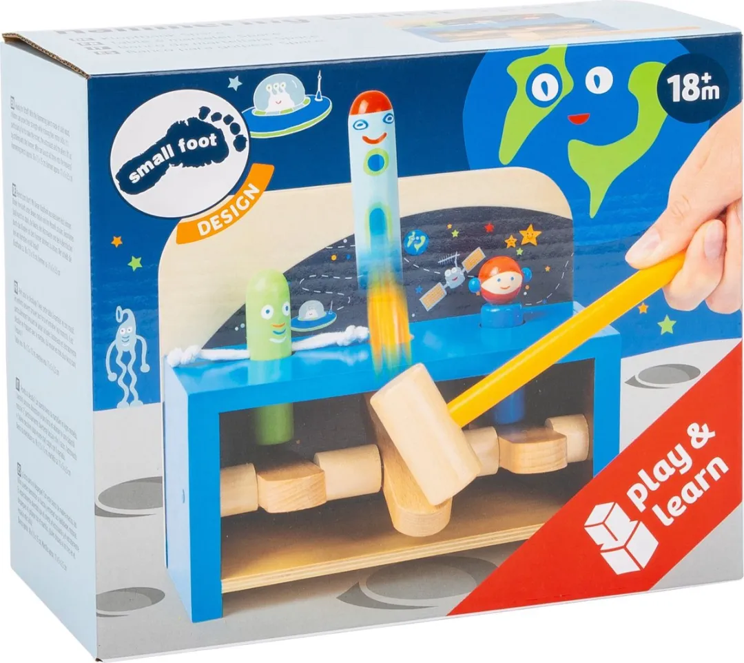 Small Foot Houten Hamerbank Ruimte - 4 Onderdelen - Wit - afbeelding 5 van 6