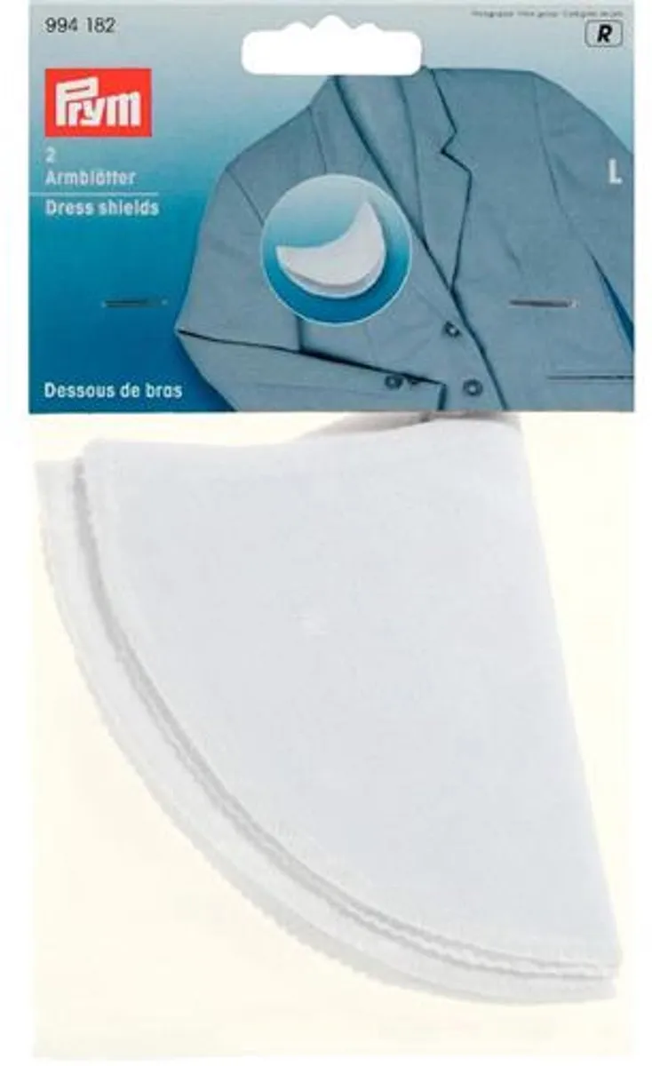 Prym Sous-bras Wit - 100% Katoen Maat L - 2 Stuks - afbeelding 4 van 4