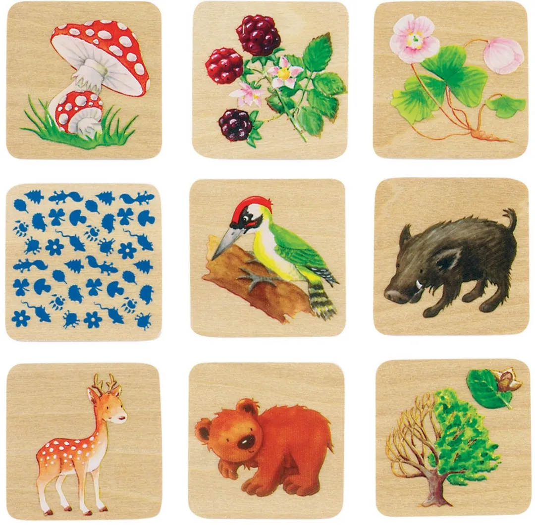 Goki Memo Game Woodland Wildlife 56869 - Veelkleurig