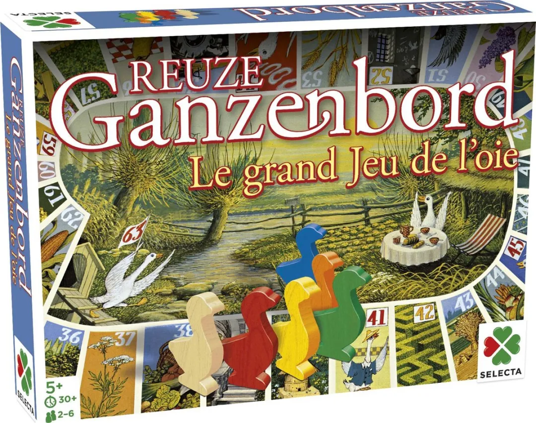 Selecta Tactic Reuze Ganzenbord 54594 - Bordspel - 2-6 Spelers