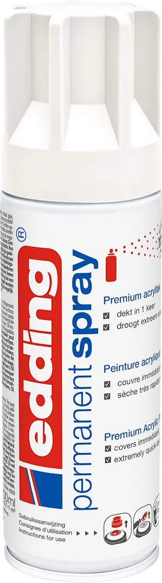 edding 5200 Spuitverf Verkeerswit Mat - 200ml
