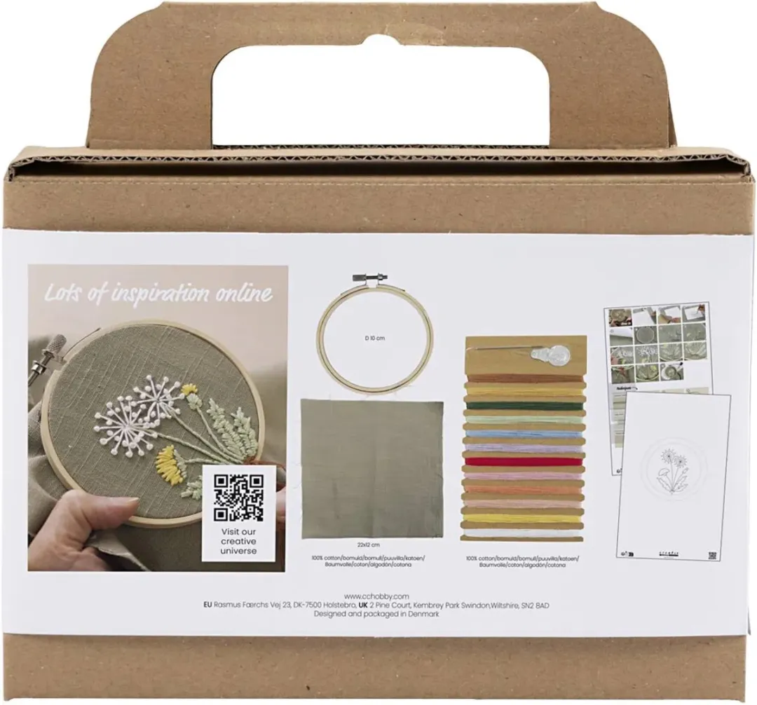 Creativ Company Mini Creative Box Borduren Bloemenframe - Multicolor