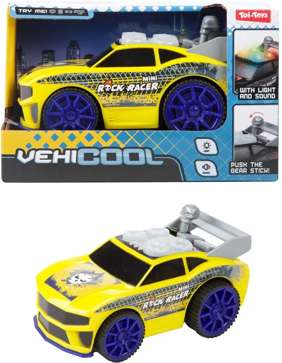 Toi-Toys Rock Racer Raceauto Licht & Geluid - Multi kleuren