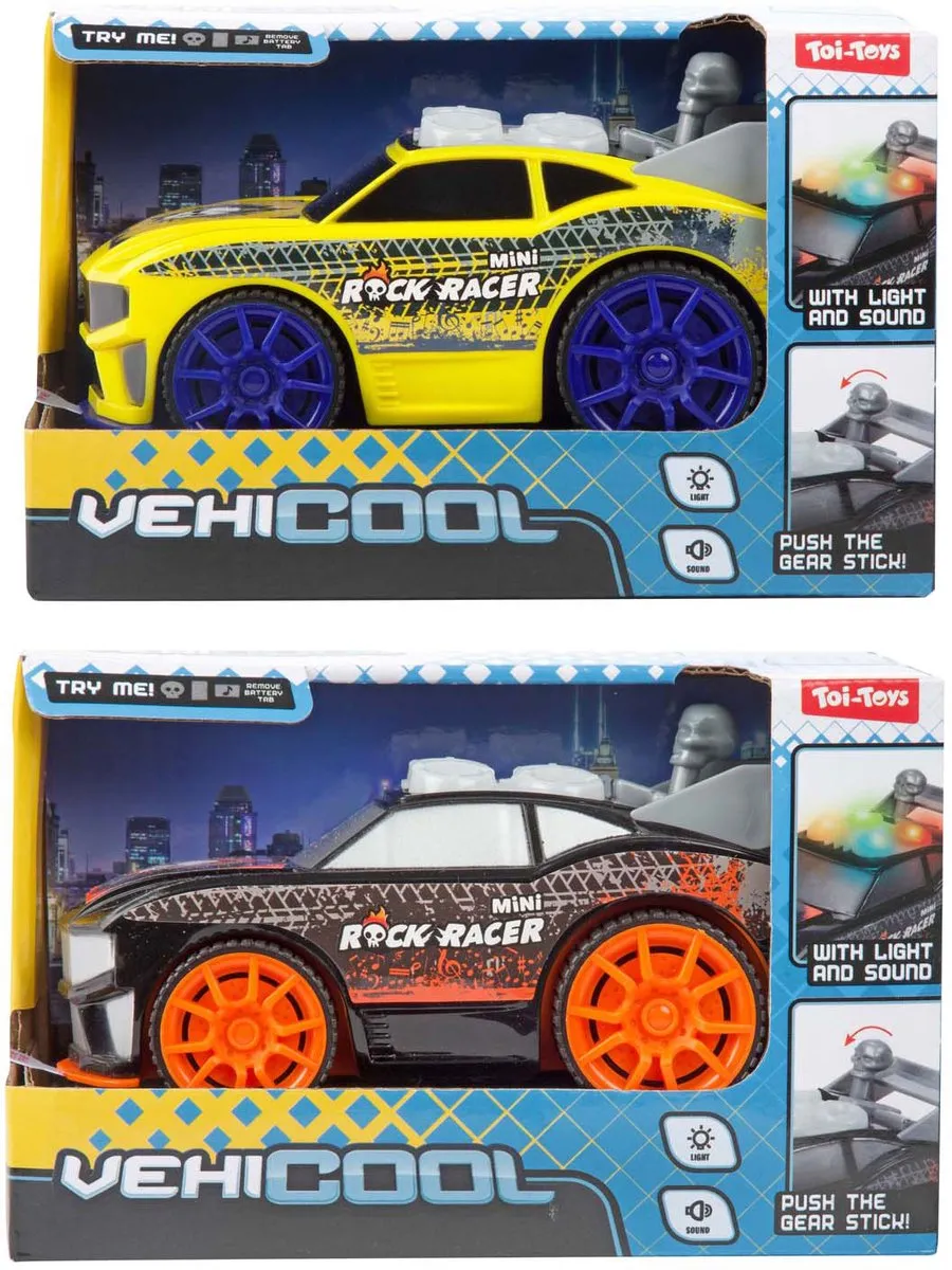 Toi-Toys Rock Racer Raceauto Licht & Geluid - Multi kleuren