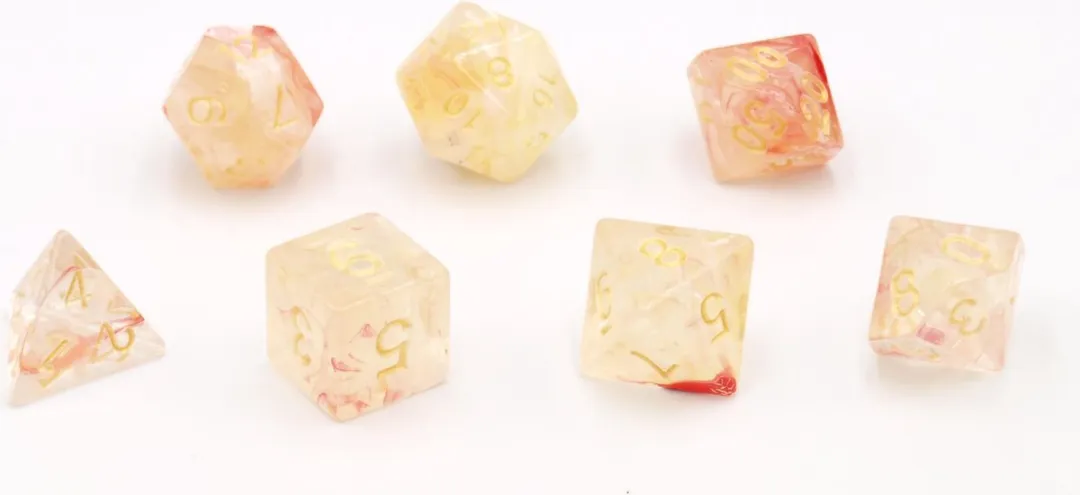 HOT Games Swirl Roze Dobbelstenen Set - 7 Stuks