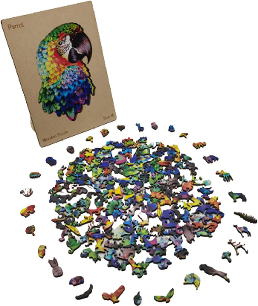 VinkToys Legpuzzel Papegaai A3 Houten - 361 Stukjes