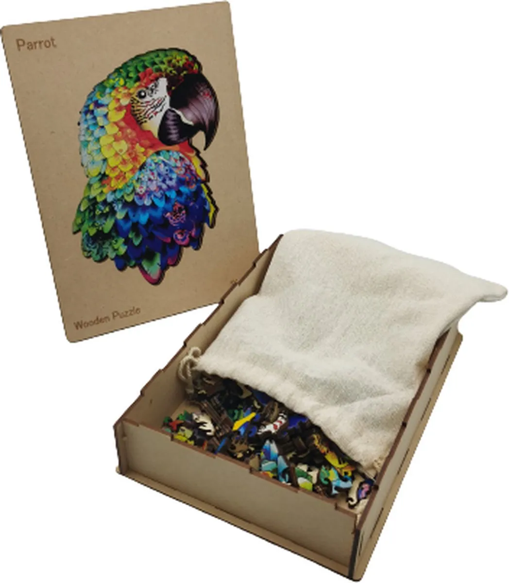 VinkToys Legpuzzel Papegaai A3 Houten - 361 Stukjes