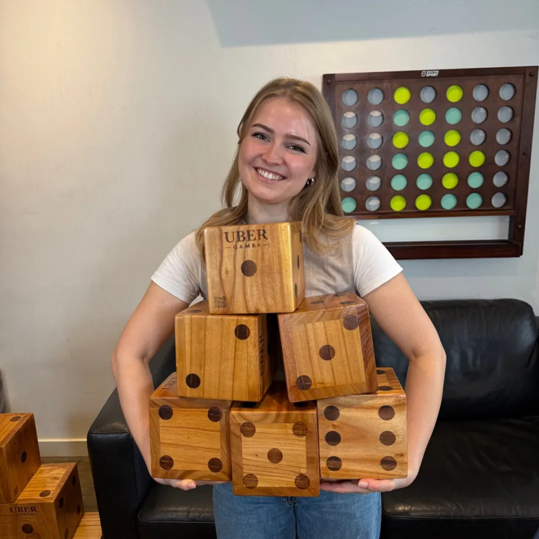 Ubergames Mega Houten Dobbelstenen 6x15x15cm - Drakehout
