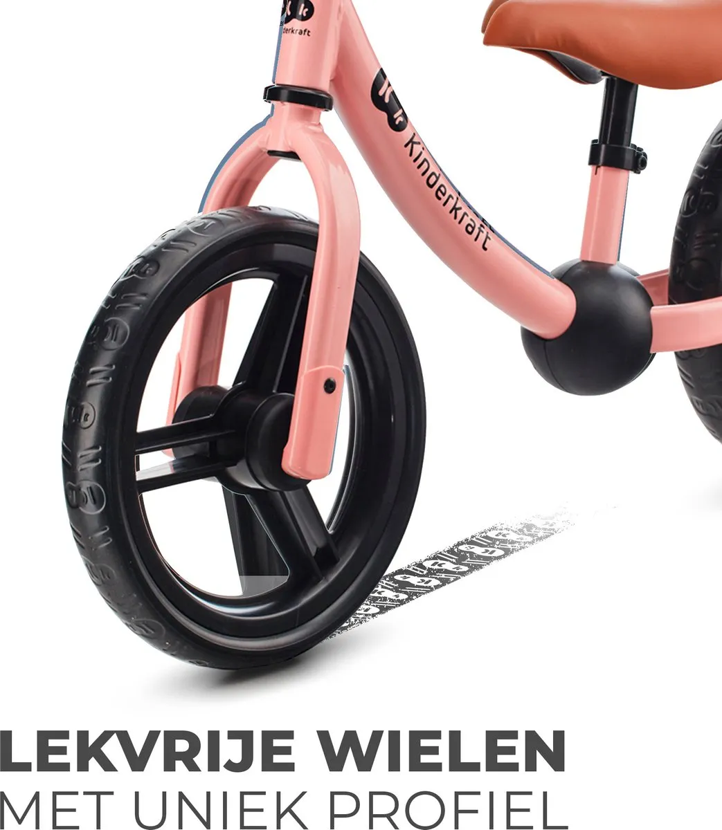 KinderKraft 2WAY NEXT Loopfiets 12" - Roze