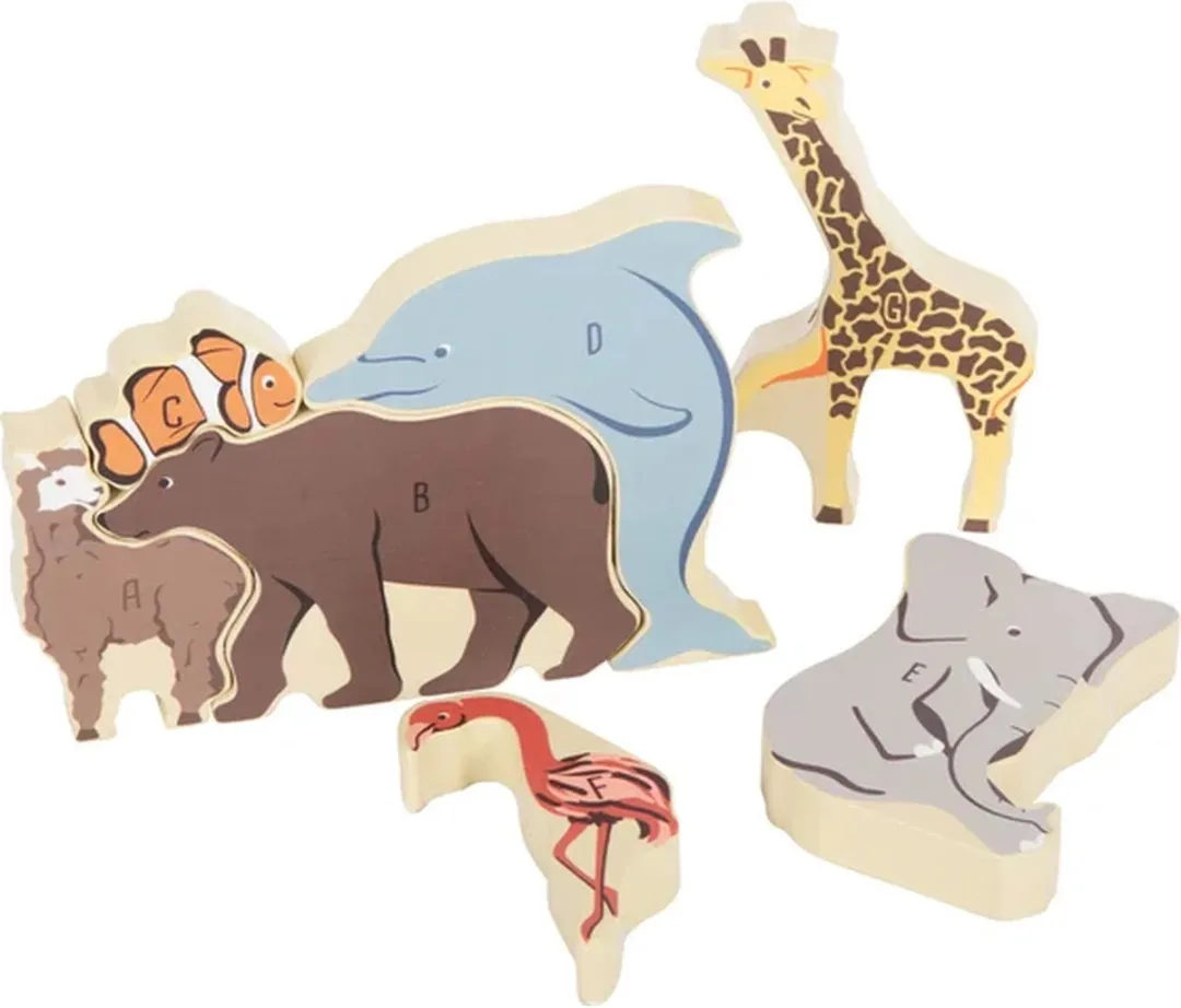 Small Foot Houten Letter- en Vormenpuzzel Dieren - 26 Stuks - afbeelding 6 van 6