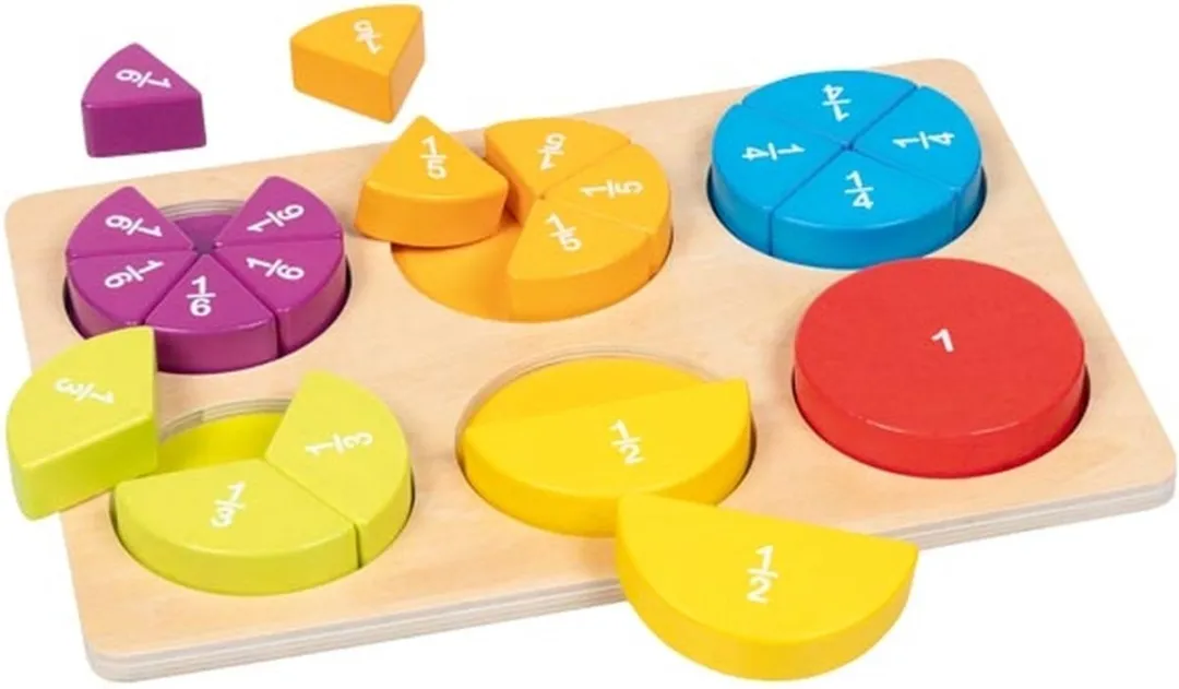 Goki Fraction Learning Puzzle 21 Stuks - Multicolor