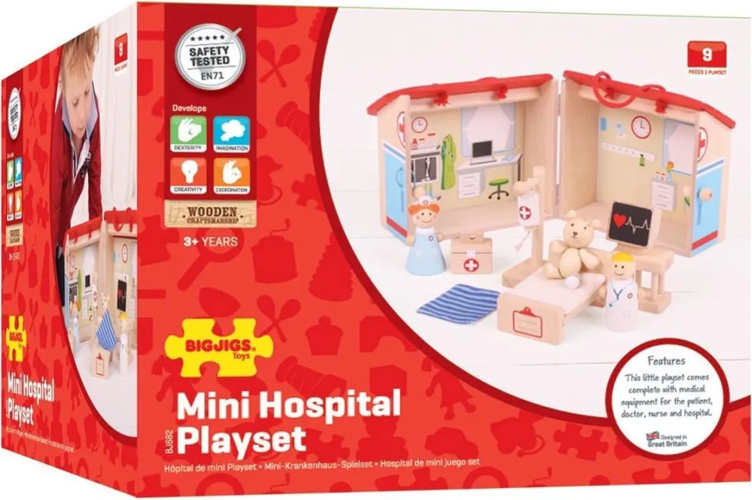 BIGJIGS Mini Ziekenhuis Speelset BJ682 - Multicolor
