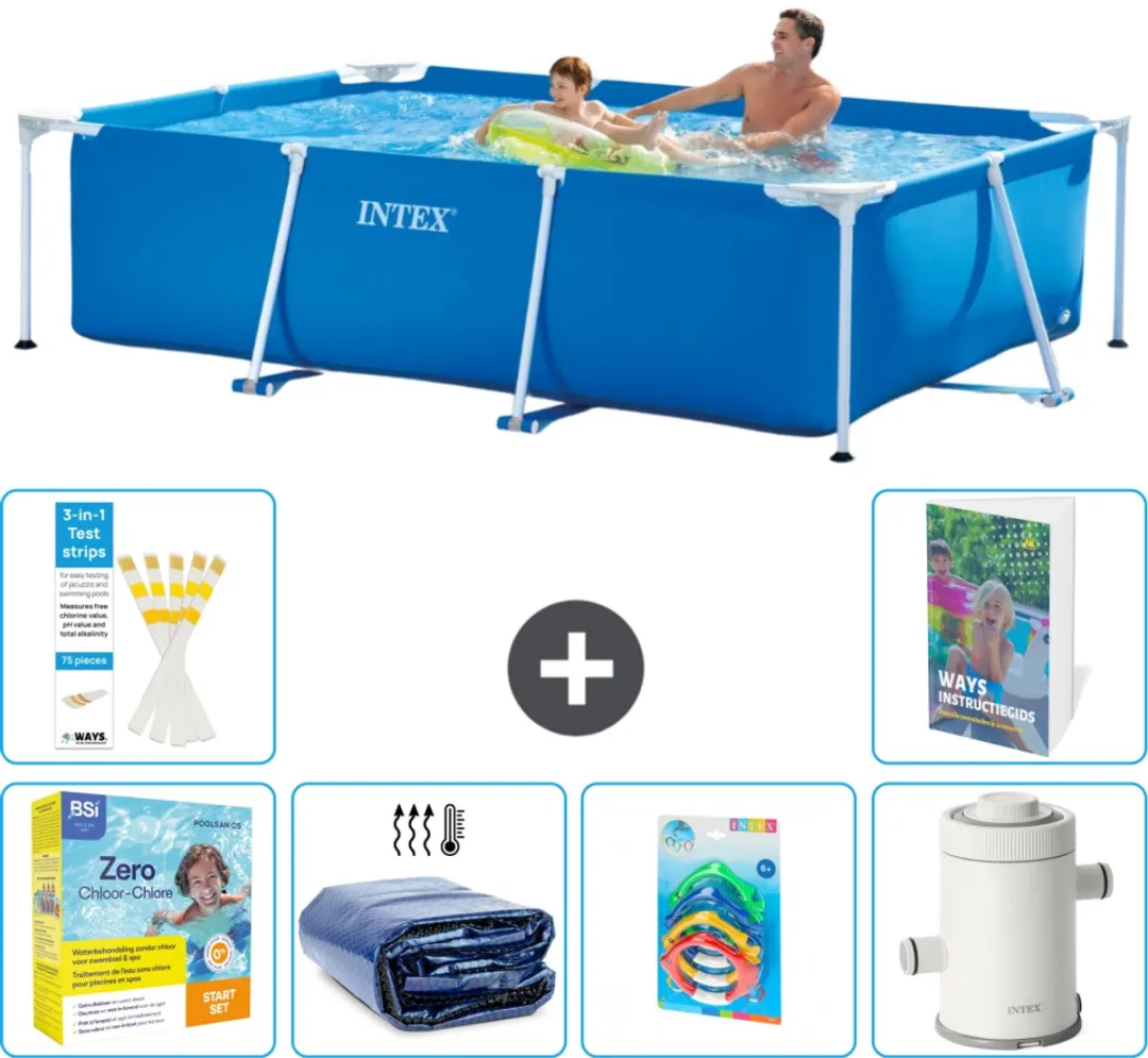 Intex Frame Zwembad 260x160cm Blauw