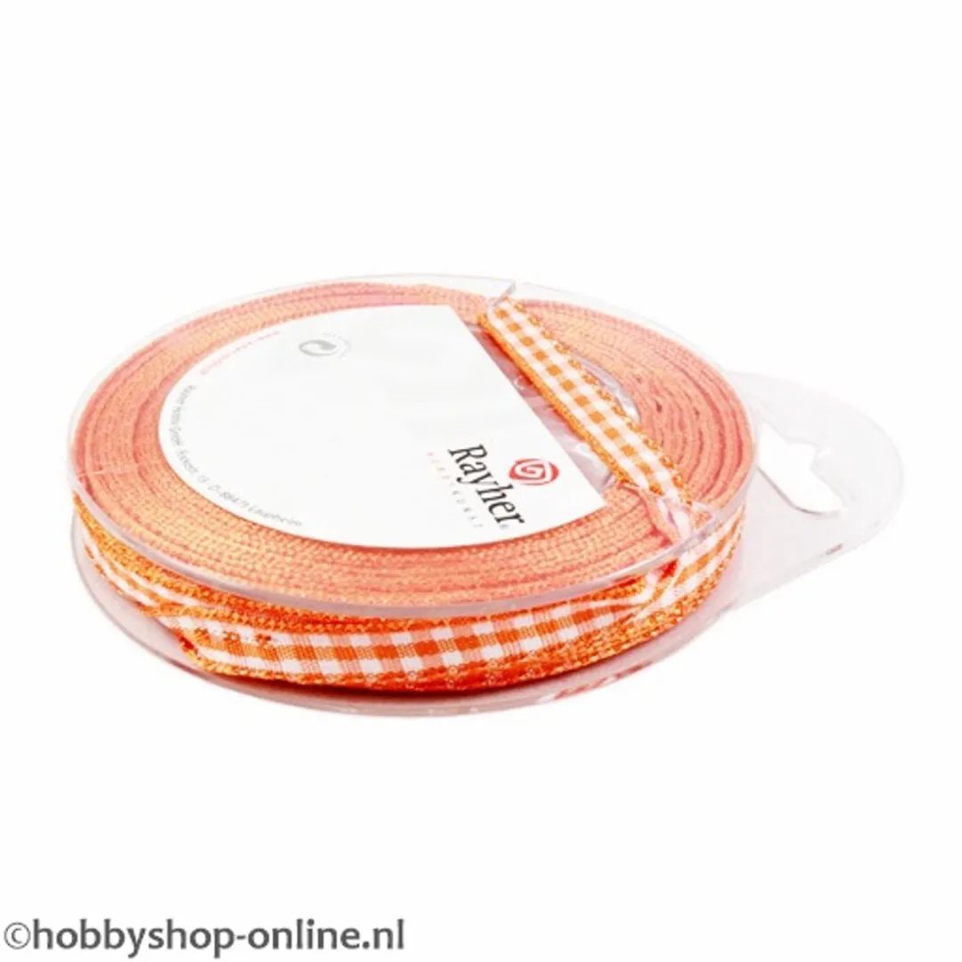 RAYHER Ruitenlint 9,5mm - Oranje 10m
