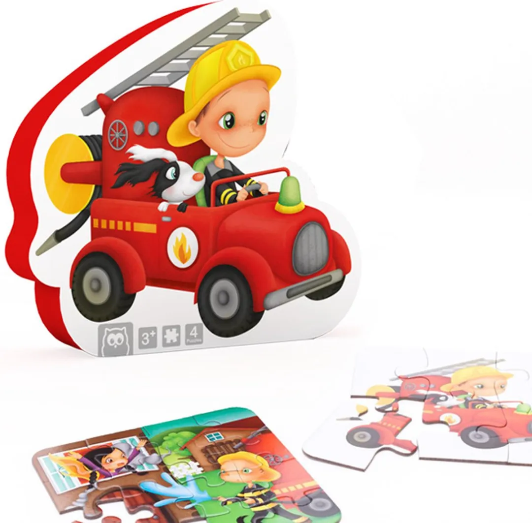 Eurekakids Brandweer Puzzel 4-in-1