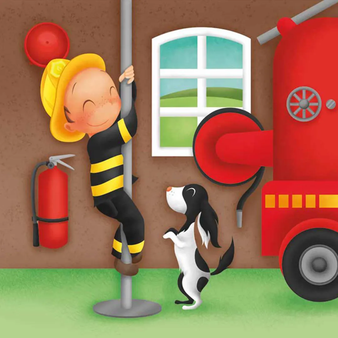 Eurekakids Brandweer Puzzel 4-in-1 - 43 Stuks - Rood