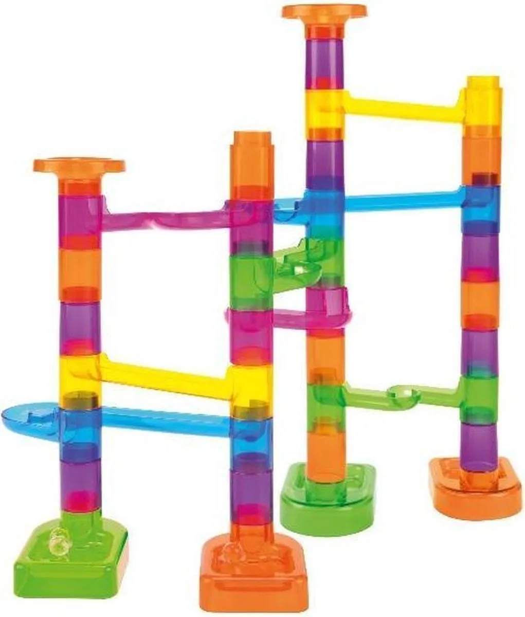 Toi-Toys Knikkerbaan Mega Junior Glas - 58-delig Multicolor - afbeelding 4 van 4
