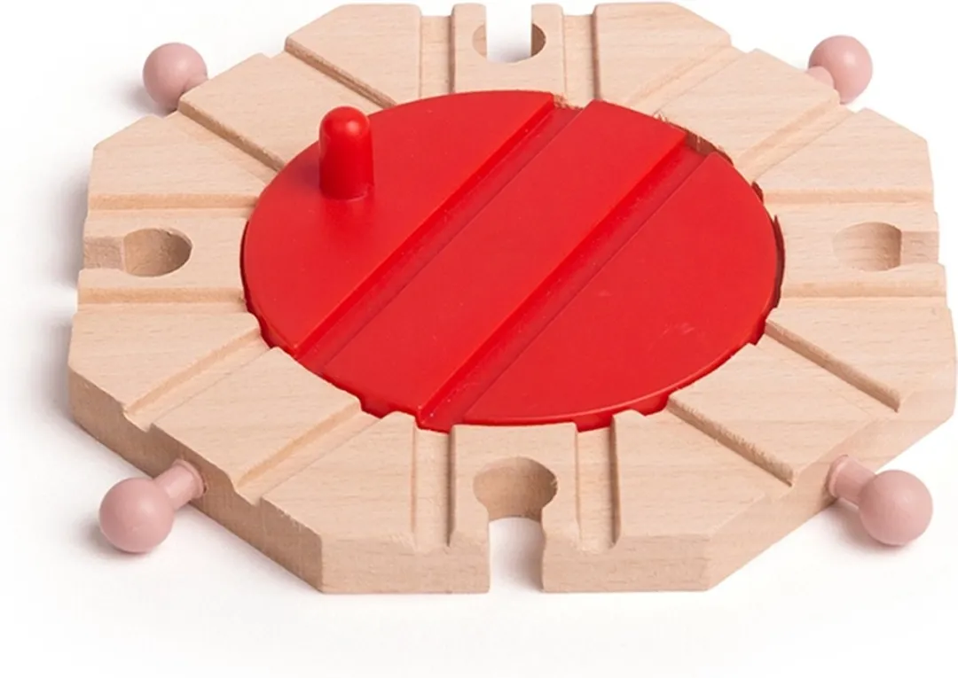 BigJigs Houten Trein Draaischijf BJT134 - 8 Sporen - Multi
