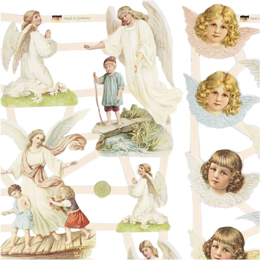 Creativ Company Vintage Plaatjes Engelen Poëzie - 2 Vellen - 16,5x23,5cm