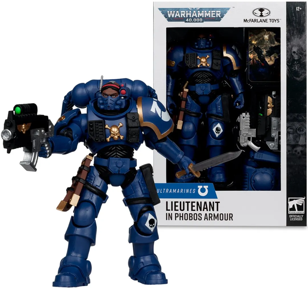 McFarlane Toys Warhammer 40K Luitenant Phobos Pantser Ultramarines 18cm MCF10906