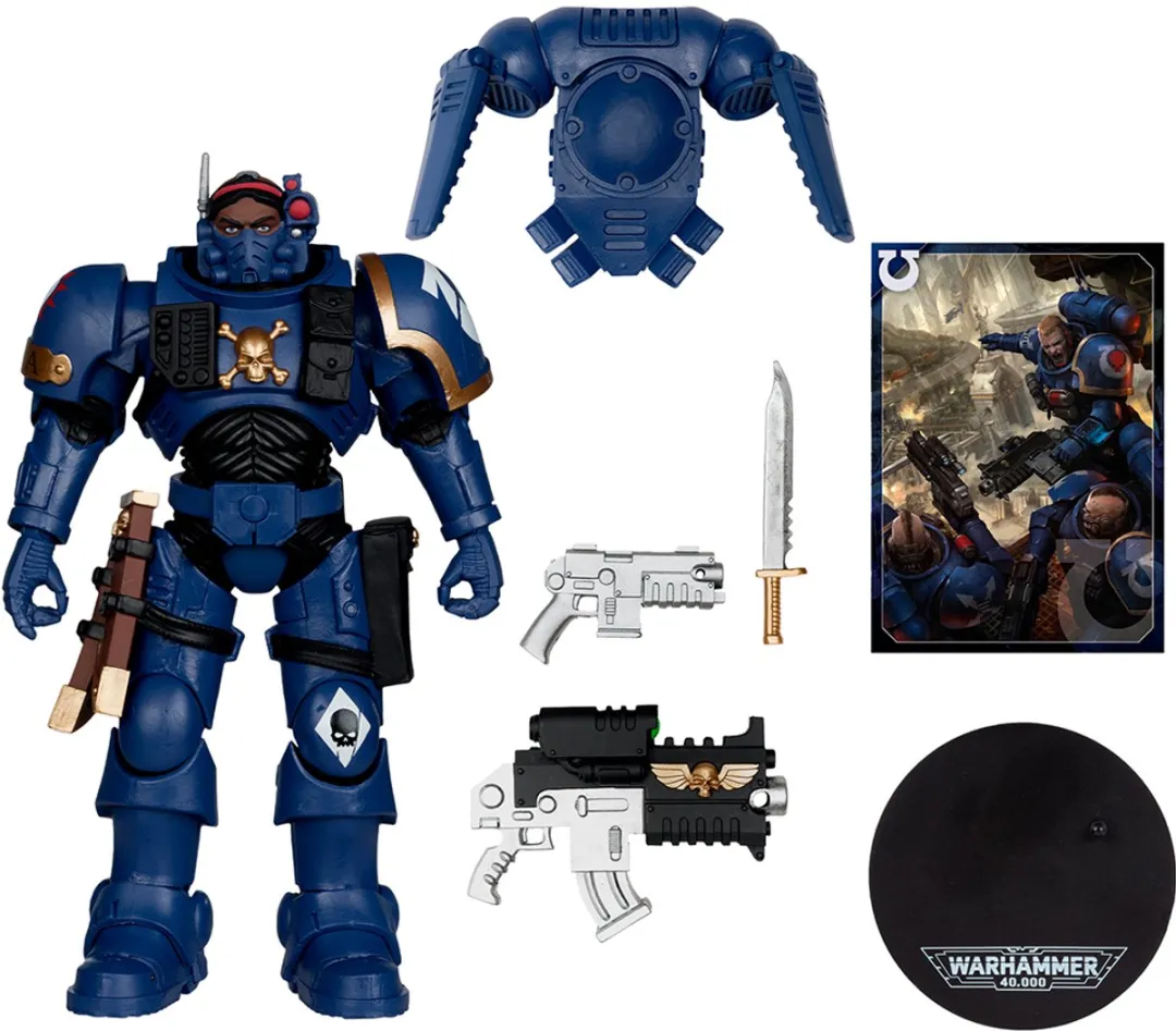 McFarlane Toys Warhammer 40K Luitenant Phobos Pantser Ultramarines 18cm MCF10906 - afbeelding 6 van 6