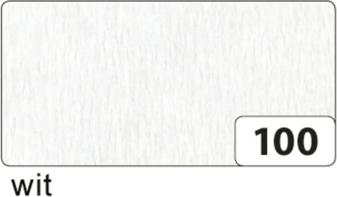 Folia Crêpepapier Wit 250x50cm
