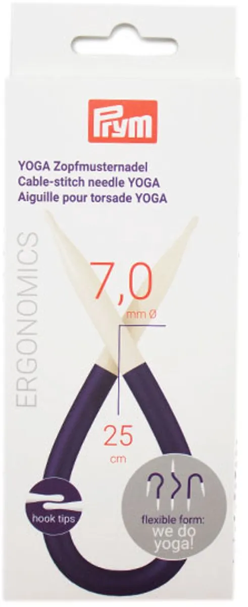 Prym Ergonomics Kabelnaald Yoga 25cm - 7mm Wit/Donker - afbeelding 6 van 6
