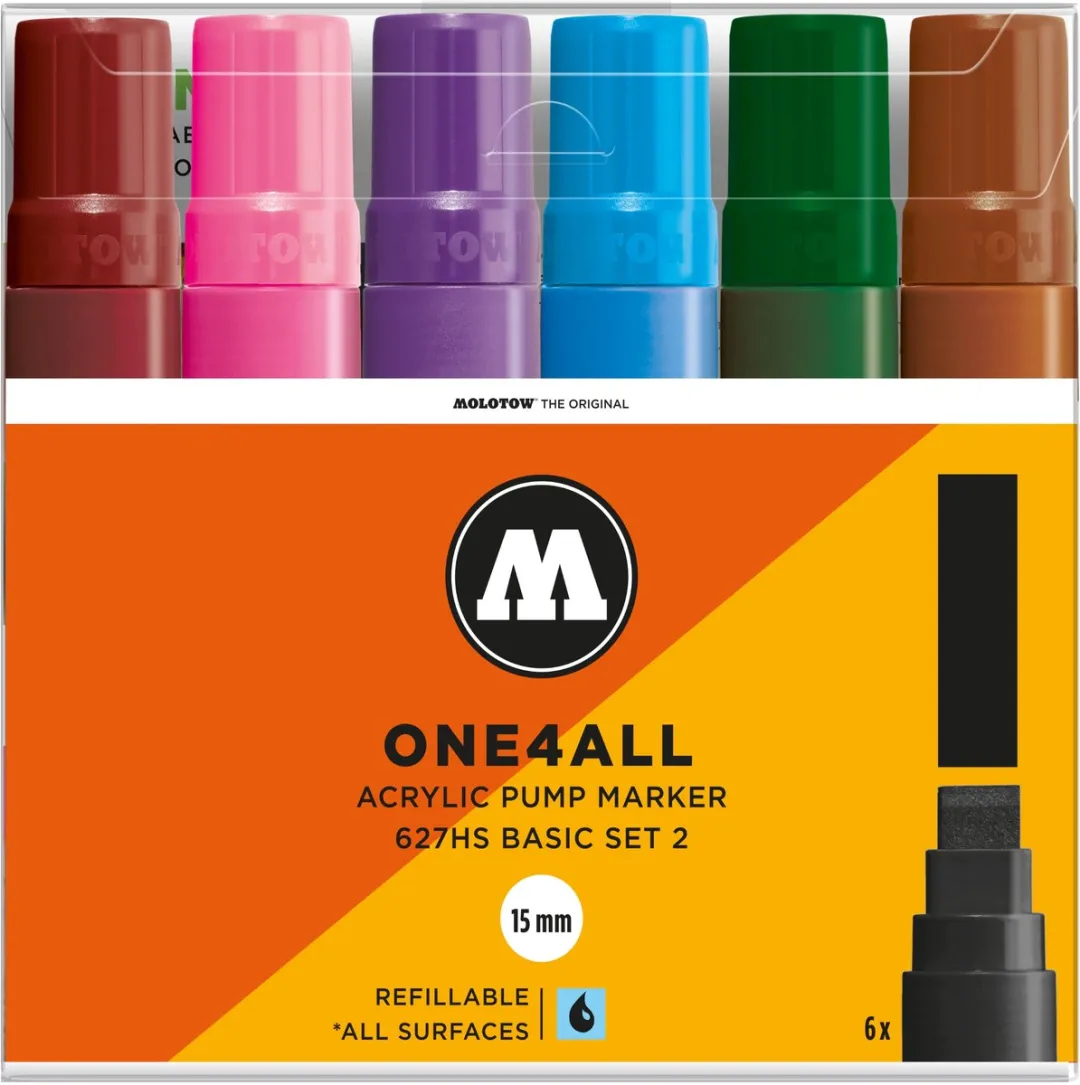 Molotow ONE4ALL 15mm Marker Basic Set 2
